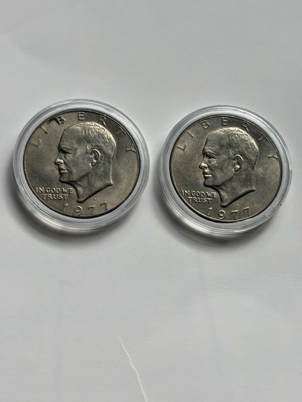 Lot of Two 1977 D Eisenhower Coins